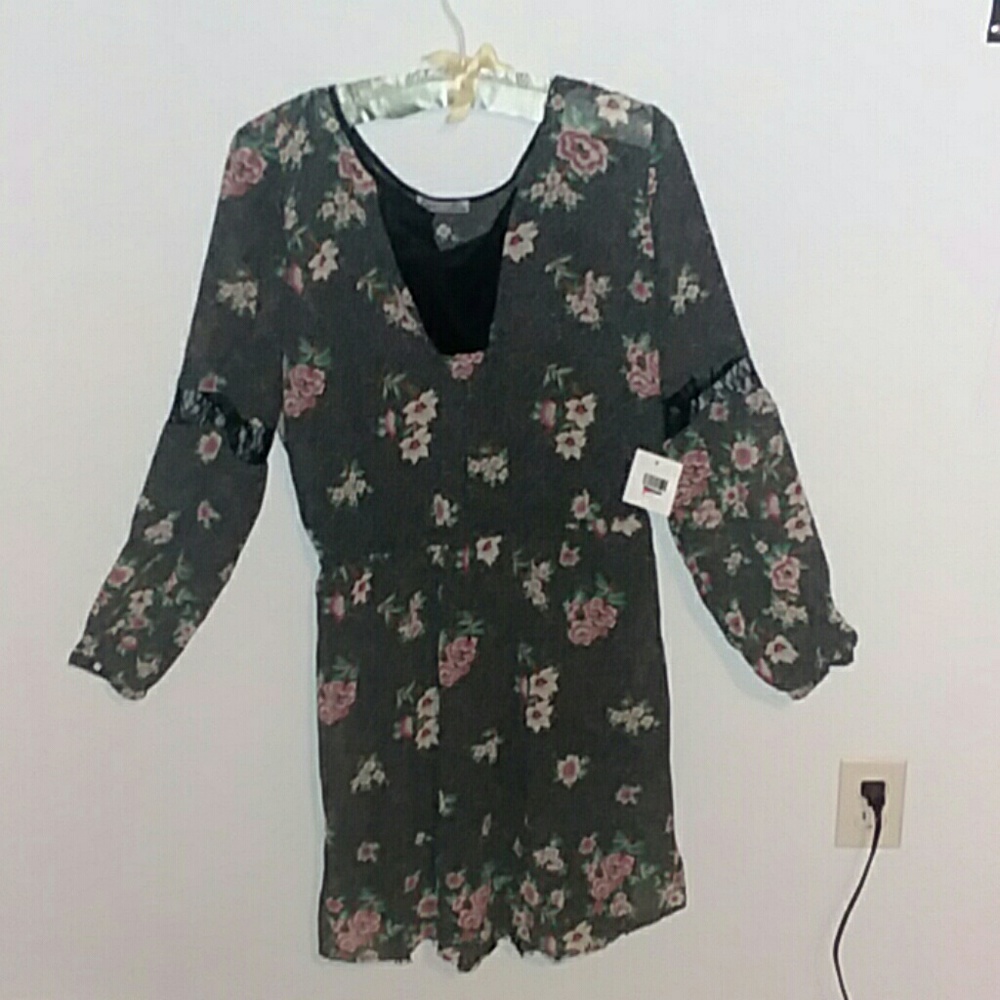 A floral and lace dress